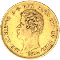 Italie-Royaume De Sardaigne-20 Lire Charles-Albert 1834 Gênes - Piemont-Sardinien-It. Savoyen