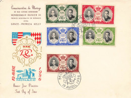MONACO - LETTRE COMMEMORATION MARIAGE PRINCE RANIER III  Avec GRACE KELLY - 19 1VVRIL 1956 - TRES BON ETAT - Cartas & Documentos