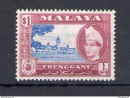 1957-63 Malaysian States - Trengganu - Stanley Gibbons N. 97 - 1$ Ultramarine And Reddish Purple - MNH** - Other & Unclassified