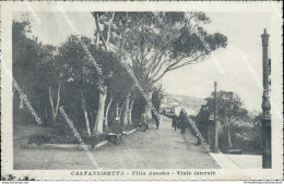 As607 Cartolina Caltanissetta Citta' Villa Amedeo Viale Interale 1917 - Caltanissetta