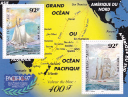 Polynésie Française Bloc Feuillet N° 22 Neuf ** Pacific 97 Liaison Maritime San Francisco - Papeete - Blocs-feuillets