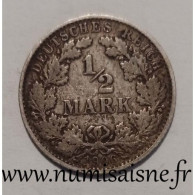 ALLEMAGNE - KM 17 - 1/2 MARK 1906 E - Muldenhütten - TB/TTB - 1 Pfennig