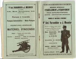 THEME POMPIERS- CATALOGUE VVE ANT. VARAMBIER & J. MEUNIER- 1913- POMPES ET MATERIEL- EQUIPEMENT- HABILLEMENT- 52 PAGES - Kleidung & Textil