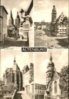 72365887 Altenburg Thueringen Rote Spitzen Doppelturm Wahrzeichen Rathaus Markt  - Altenburg