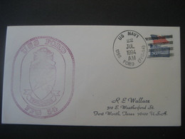 Vereinigte Staaten 1994- US Navy USS Ford FFG 54 - Briefe U. Dokumente