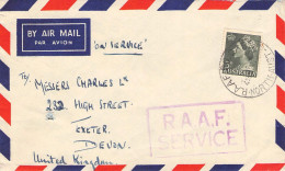 AUSTRALIA - AIRMAIL R.A.A.F.-SERVICE - UK / 5160 - Cartas & Documentos