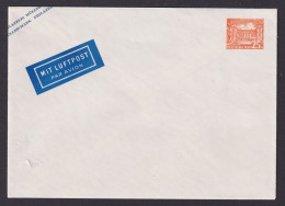 Flugpost Brief Air Mail Berlin Privatganzsache U Bauten Mit Überdruck Philatelie - Cartoline Private - Usati