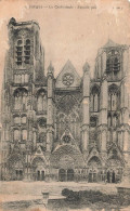 FRANCE - Bourges - Vue Générale De La Cathédrale - Façade Principale - Carte Postale Ancienne - Bourges