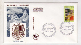 Enveloppe 1er Jour ANDORRE PRINCIPAT D'ANDORRA Oblitération 04/05/1996 - FDC