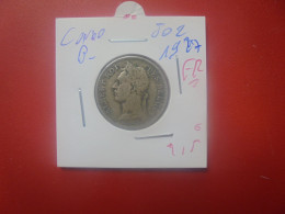 CONGO BELGE 50 Centimes 1927 FR (A.7) - 1910-1934: Alberto I