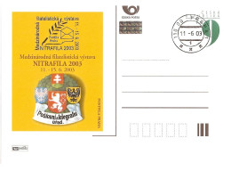 CDV A 89 Czech Republic Nitrafila Stamp Exhibition 2003 Coat Of Arms Lion - Cartes Postales