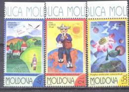 2002. Moldova, Childrens Drawings, 3v, Mint/** - Moldawien (Moldau)