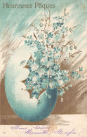 FETES & VOEUX - Pâques - Heureuse Pâques - Une Fleur Et Un œuf - Carte Postale Ancienne - Ostern
