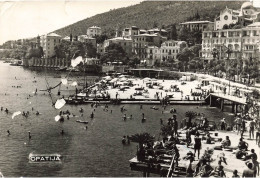 CROATIE - Opatija - Animé - Plage - Baigneurs - Vue Générale - Carte Postale - Croatie