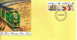 Australia PM 1271 1986 The Jubilee Industry Trade Train , Souvenir Cover - Briefe U. Dokumente