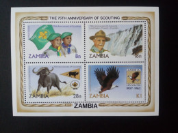 SAMBIA BLOCK 11 POSTFRISCH(MINT) 75 JAHRE PFADFINDER - ROBERT BADEN-POWELL 1982 - Unused Stamps