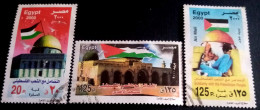 EGYPT 2000, Rare Used Complete SET Of SC-1772 1773 1774, SOLIDARITY WITH PALESTINE, VF - Oblitérés