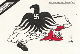 Série 4 Cartes Anti Fascistes   Specimen Presse Illustrateur - Ereignisse