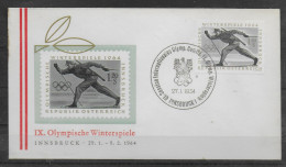 AUTRICHE     FDC  Jo 1964     Ski  Tir Biathlon - Winter 1964: Innsbruck