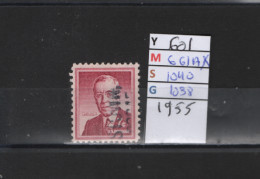 PRIX FIXE Obl  601 YT 661AX MIC 1040 SCO 1038 GIB Woodrow Wilson 1954 Etats Unis  58A/07 - Used Stamps