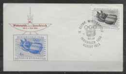 AUTRICHE     FDC  Jo 1964   31-1  Bobsleigh - Invierno 1964: Innsbruck