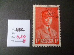 Timbre France Oblitéré N° 472 - Used Stamps