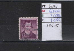 PRIX FIXE Obl  605 YT 674A MIC 1052 SCO 1052 GIB Patrick Henry 1955 Etats Unis  58A/07 - Gebraucht