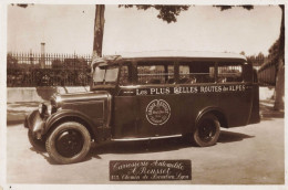 Allevard * RARE * Autobus Route Des Alpes Autocar Car Bus Marque ? Garage BERTHET * Carrosserie ROUSSET Lyon - Allevard