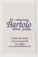 Serviette Papier " Bar Restaurante BARTOLO " SAN SEBASTIAN - SAINT SEBASTIEN Espagne (2606)_Di432 - Servilletas Publicitarias