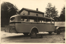 Allemont Allemond * RARE * Autobus Autocar Bus Car Marque Type ? * Livet Vizille Grenoble * Carrosserie ROUSSET Lyon - Allemont