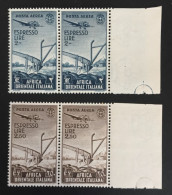 1938 - Africa Orientale Italiana - Espresso Lire 2 + 2,50  - Posta Aerea - Nuovi -  Coppia .A1 - Africa Orientale Italiana