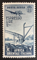 1938 - Africa Orientale Italiana - Espresso Lire 2 - Posta Aerea - Nuovo - A1 - Afrique Orientale Italienne