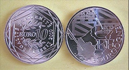 Pièce De 10 Euros Argent  " BOURGOGNE" 2010 -  (Scann Avers Et Revers) Com_numi7 - Herdenking