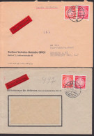 Berlin-Weissensee, C2 Zwei Bfe Mit Dienstmarken, Eil-Sendungen, Berliner Verkehrsbetriebe,  VEB Isolierungen - Covers & Documents