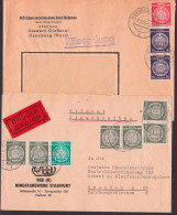 Stassfurt Ilsenburg Zwei Bfe Mit Dienstmarken, Eil-Bfe Ringstanzwerk, Schwermaschinenbau Vormals Krupp-Gruson - Covers & Documents