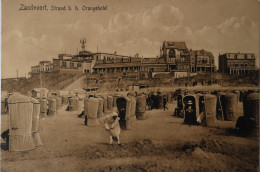 Zandvoort // Het Strand B. H. Oranjehotel (staat Orange Hotel) 1921 Met Spoor Traject Stempel - Zandvoort