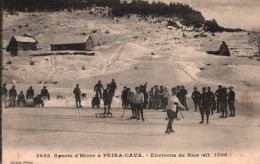 Sports D'Hiver à Piera-Cava (environs De Nice) Patinage Sur Glace, Militaires - Ed. Giletta - Carte N° 3688 Non Circulée - Sport Invernali