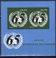 UNO Wien 2010 - 65 Jahre UNO,  Block 28, Postfrisch ** / MNH - Ungebraucht