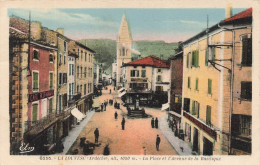 FRANCE - La Louvesc (Ardèche) Alt 1050 M - Vue Générale De La Place Et L'Avenue De La Basilique - Carte Postale Ancienne - La Louvesc