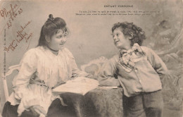 ENFANTS - Deux Enfants - Enfant Terrible - Tu Sais J'ai Bien Vu Qu'il Te Serrait La Main - Carte Postale Ancienne - Autres & Non Classés