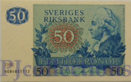 SWEDEN 50 KRONOR 1986 PICK 53d AU/UNC - Svezia