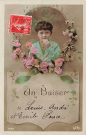 ENFANT - Petit Garçon - Un Baiser De Louis, André Et Emile Ponce - Carte Postale Ancienne - Other & Unclassified