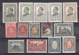 Bulgaria 1925/27 - Regular Stamps, Mi-Nr. 186/92+193x+y+194x+y+195+199/200, MNH** - Nuovi