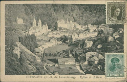 LUXEMBOURG - CLERVAUX - GR.D. DE LUXEMBOURG - EGLISE ET CHATEAU - EDIT CAPUS & FLEDLER - MAILED 1922 / STAMPS (18013) - Clervaux