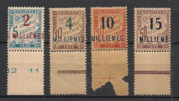 PORT SAID - 1921 - Taxe TT N°YT. 5 à 8 - Type Duval - Série Complète Bord De Feuille - Neuf Luxe ** / MNH / Postfrisch - Nuevos