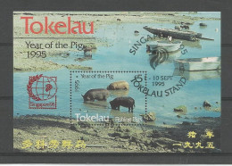 Tokelau 1995 Year Of The Pig Singapore S/S Y.T. BF 6 (0) - Tokelau