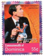 DOMINICA 1v MNH** Heart Transplent Herz Transplantation Transplante De Corazón Trapianto Di Cuore Barnard Cœur - Medicina