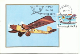 ESPAÑA, TARJETA POSTAL  CONMEMORATIVA,  AÑO  1977 - Lettres & Documents