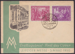 MiNr 248/9 "Leipziger Messe", 1950, Pass. Brief, ESSt. - 1950-1970