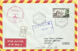 ESPAÑA,  CARTA AEREA  CONMEMORATIVA,  AÑO  1973 - Covers & Documents